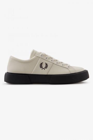 White Fred Perry Exmouth Men's Shoes | PH 1121DFMN